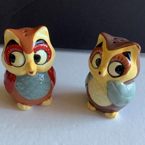 Pfaltzgraff Other - Pfaltzgraff Collectables Hand Painted Sculpted Owl Salt & Pepper Shakers NEW